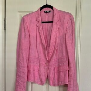 Pink  100% Linen DJNY Blazer with Classic Lapel